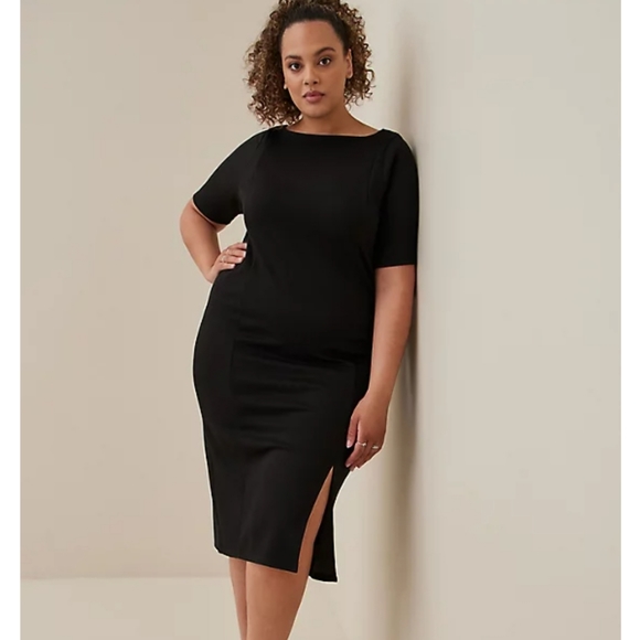 MIDI STUDIO CUPRO BODYCON DRESS Size 2 - Picture 4 of 5